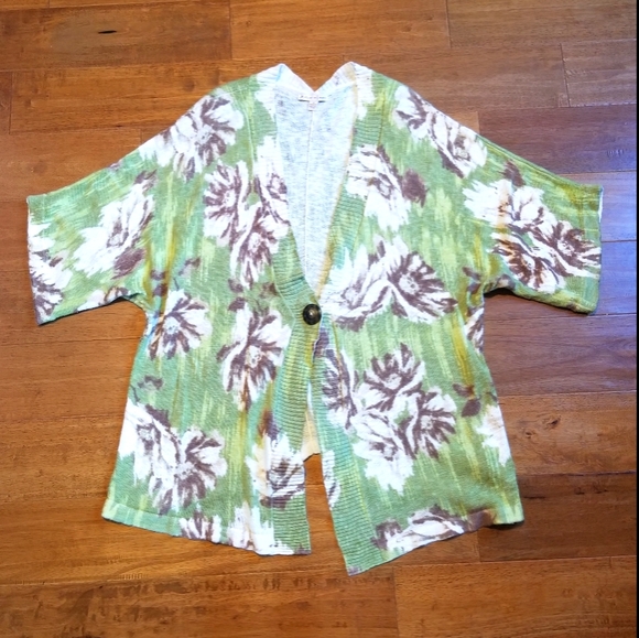 JM Collection Sweaters - JM Collection Floral Kimono Style Cardigan